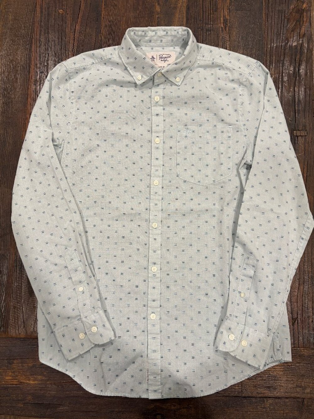 Original Penguin Cotton Oxford Mint Embroidered Men's Small